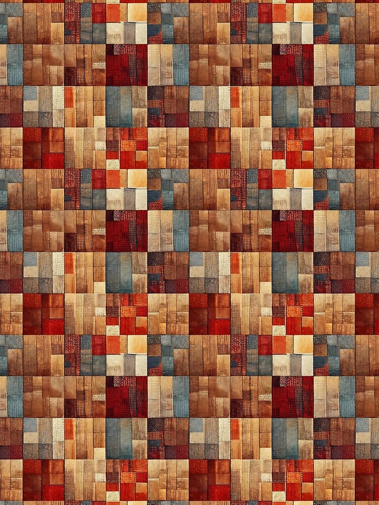 Thumbnail 5 of 5, A-Line Dress, Rustic Patchwork designed and sold by BuraxisDesigns.