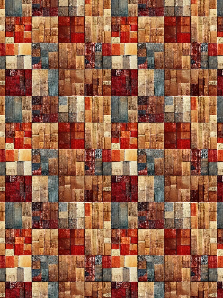Thumbnail 3 of 3, Scarf, Rustic Patchwork designed and sold by BuraxisDesigns.