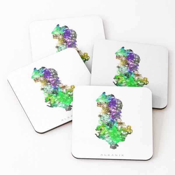 Item preview, Albania Map Watercolor Painting designed and sold by InkistPrints.