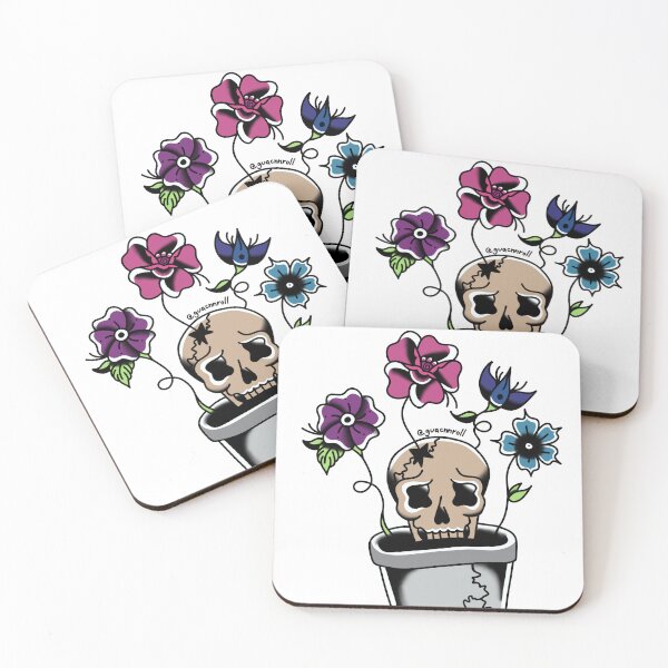 Item preview, Skull flower pot designed and sold by guacnnroll.