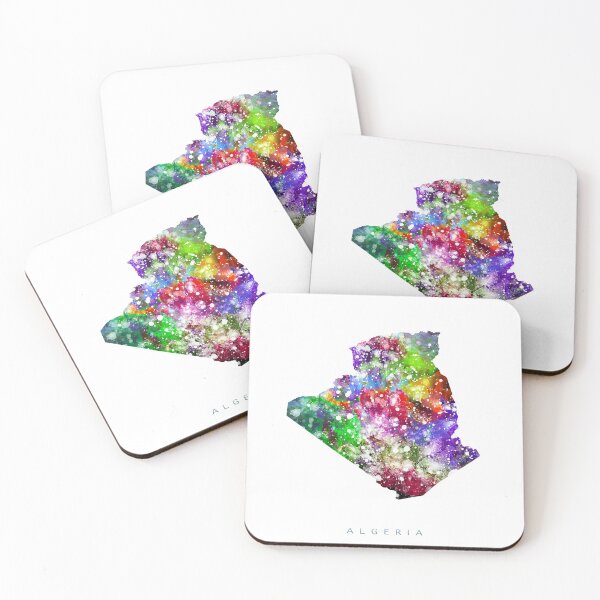 Item preview, Algeria Map Watercolor Painting designed and sold by InkistPrints.