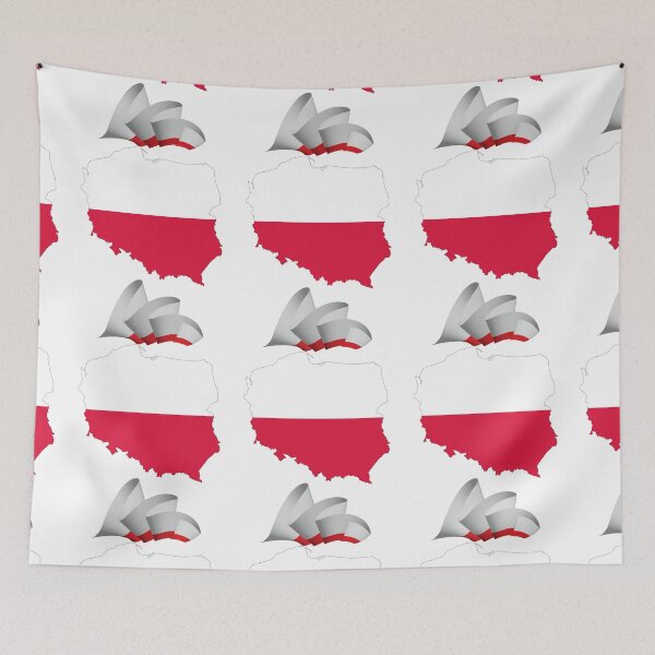 Item preview, Poland Map Flag designed and sold by Tienda-Vane.