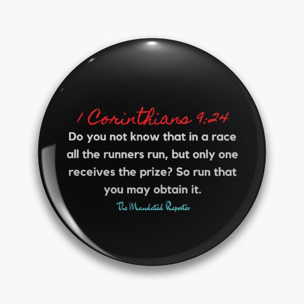 Item preview, Marathon Race Scripture Quote I Corinthians 9:24 - Black designed and sold by TheReporter1.
