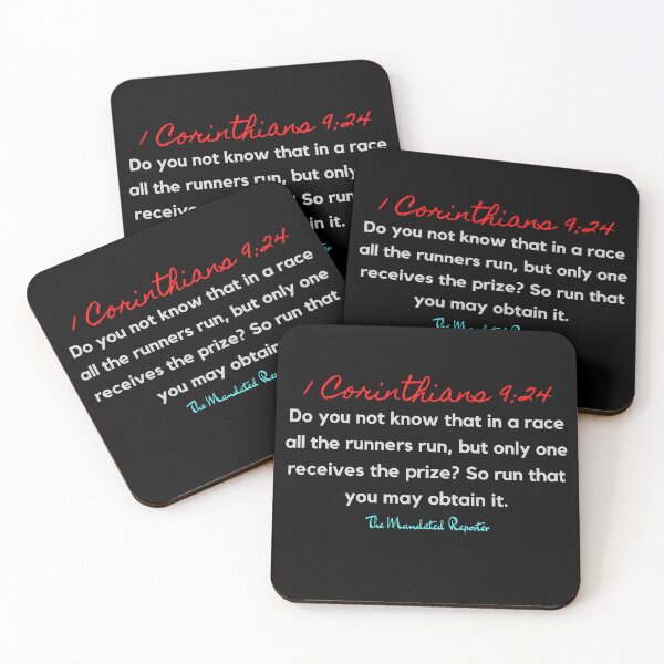 Item preview, Marathon Race Scripture Quote I Corinthians 9:24 - Black designed and sold by TheReporter1.