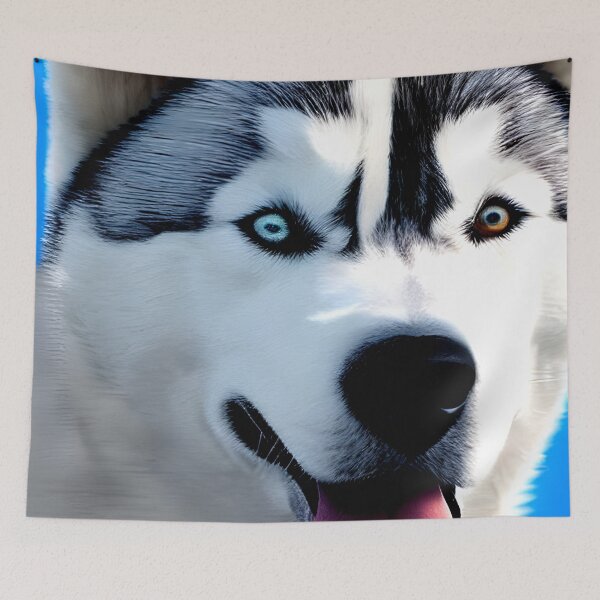 Item preview, Siberian Husky colorful dog portrait #2 designed and sold by supeart.