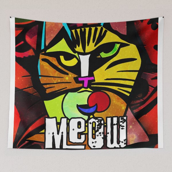 Item preview, Meow Unimpressed cat artwork  designed and sold by TipTopTapo.