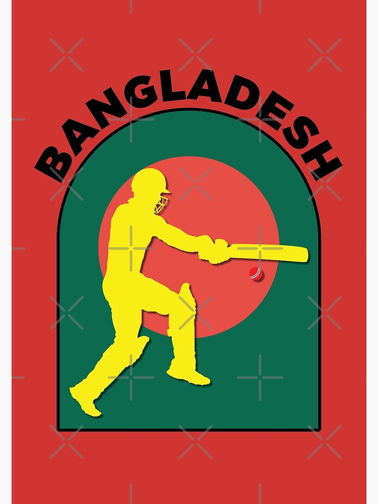 "Bangladesh Cricket Batsman Bangladesh Flag Cricket Fans" Poster for