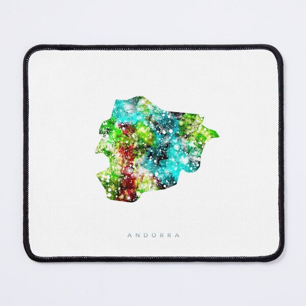 Item preview, Andorra Map Watercolor Painting designed and sold by InkistPrints.
