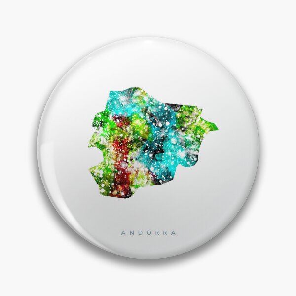 Item preview, Andorra Map Watercolor Painting designed and sold by InkistPrints.