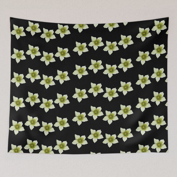 Item preview, Briony flower wave pattern on black  designed and sold by Encie-Designs.