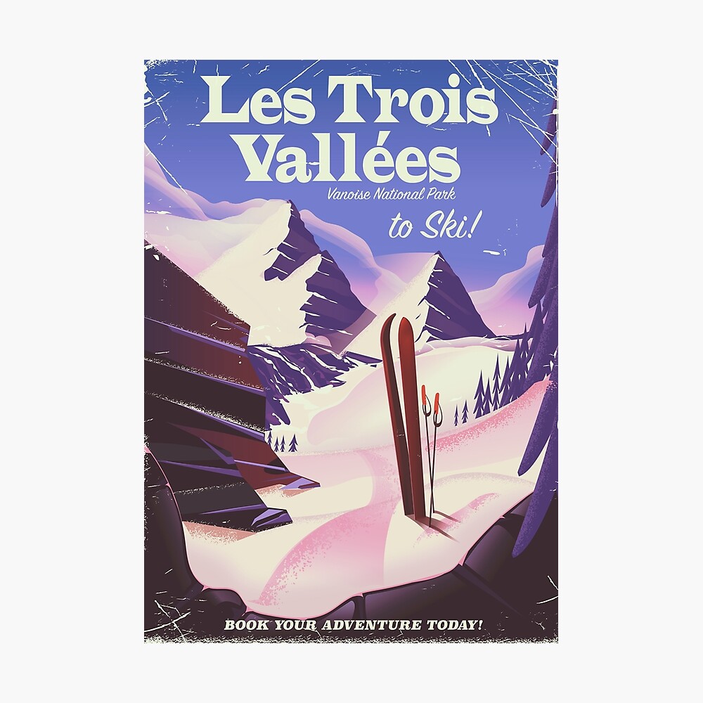 TX174 Vintage VOSGES French France Skiing Travel Tourism Poster Re-print A3 