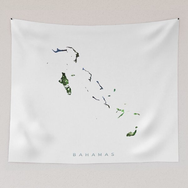 Item preview, Bahamas Map Watercolor Painting designed and sold by InkistPrints.