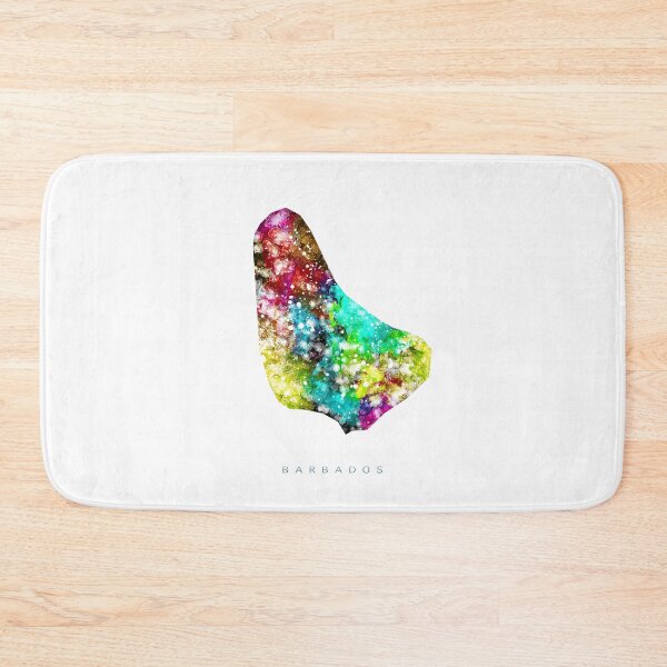 Item preview, Barbados Map Watercolor Painting designed and sold by InkistPrints.