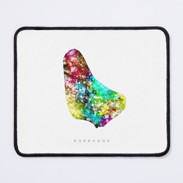 Item preview, Barbados Map Watercolor Painting designed and sold by InkistPrints.