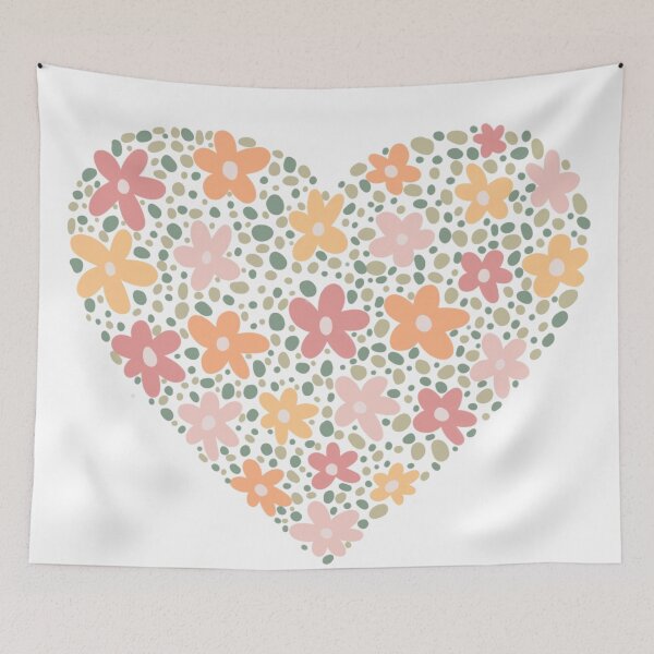 Item preview, Pastel colour floral heart designed and sold by Sanaura.