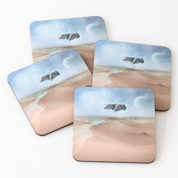 Item preview, Spaceship in the Desert Dune Galaxy Landscape Planet Sci Fi designed and sold by Jolly-Yosei.