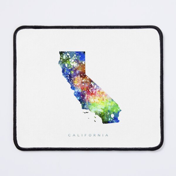 Item preview, California Map Watercolor Painting designed and sold by InkistPrints.