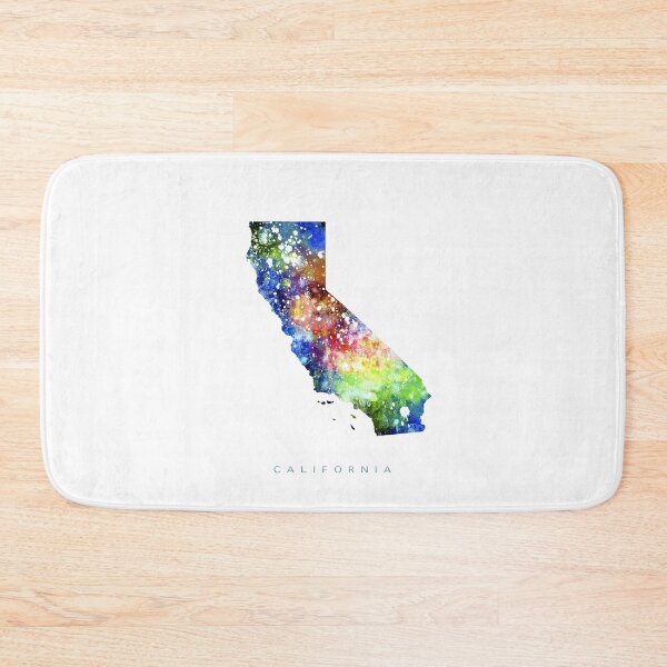 Item preview, California Map Watercolor Painting designed and sold by InkistPrints.