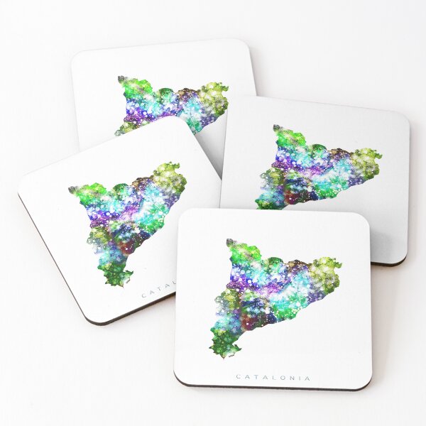 Item preview, Catalonia Map Watercolor Painting designed and sold by InkistPrints.
