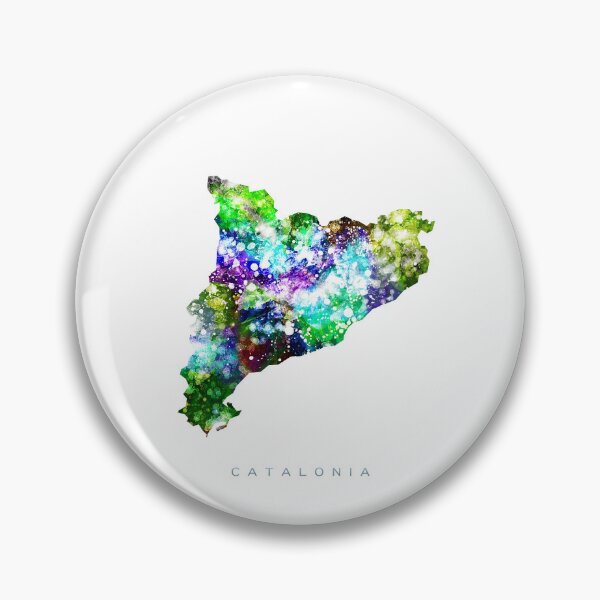 Item preview, Catalonia Map Watercolor Painting designed and sold by InkistPrints.