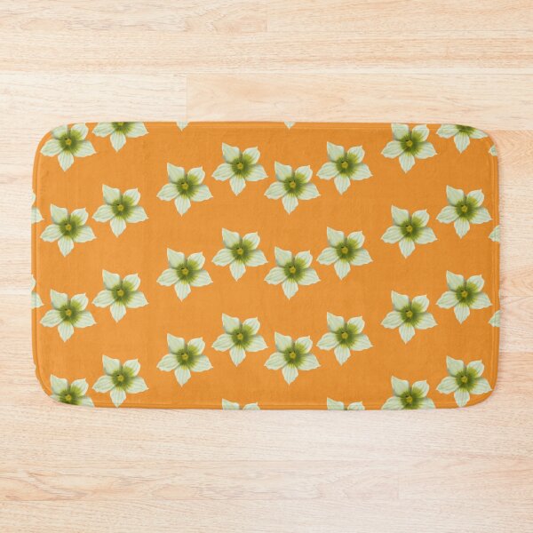 Item preview, Briony flower wave pattern on orange designed and sold by Encie-Designs.