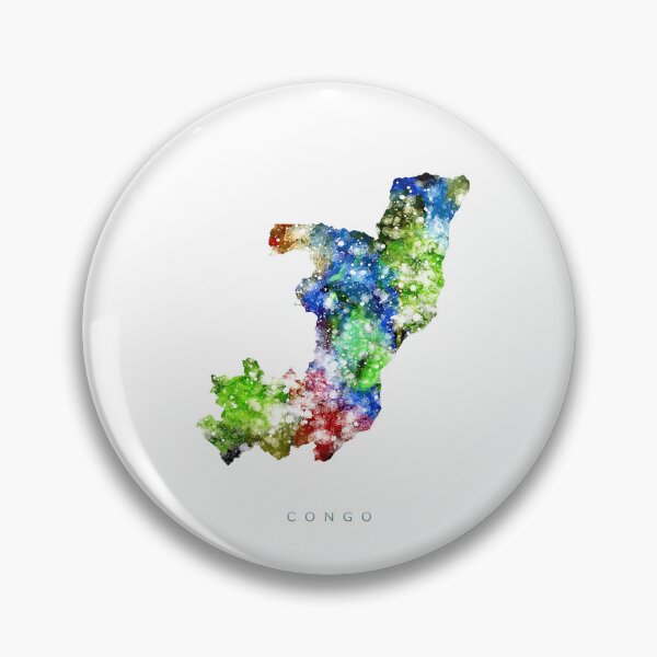 Item preview, Congo Map Watercolor Painting designed and sold by InkistPrints.