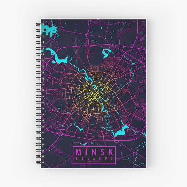 Item preview, Minsk City Map of Belarus - Neon designed and sold by deMAP.