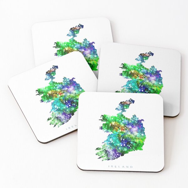Item preview, Ireland Map Watercolor Painting designed and sold by InkistPrints.