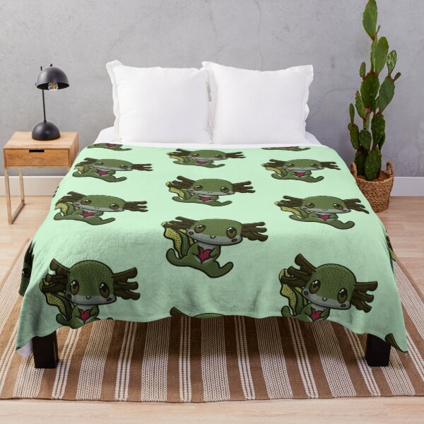 Item preview, Wild Green Axolotl Hugging A Heart designed and sold by NLDStudios.