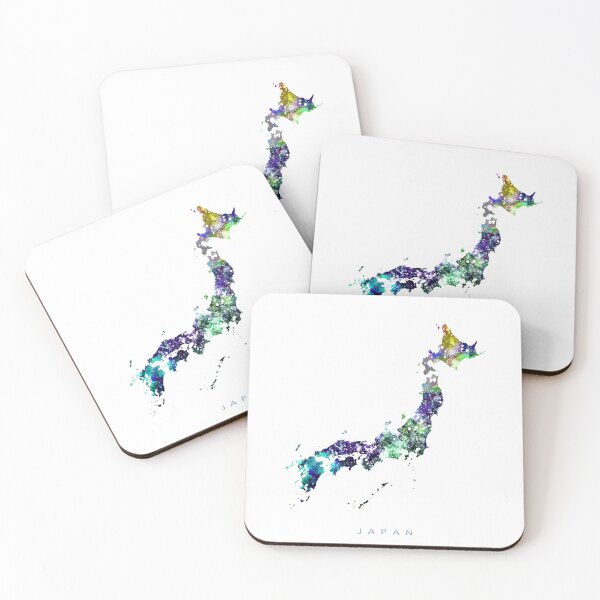 Item preview, Japan Map Watercolor Painting designed and sold by InkistPrints.