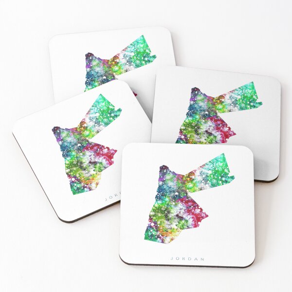 Item preview, Jordan Map Watercolor Painting designed and sold by InkistPrints.