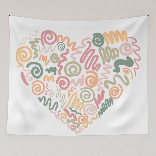Item preview, Pastel colour abstract heart designed and sold by Sanaura.