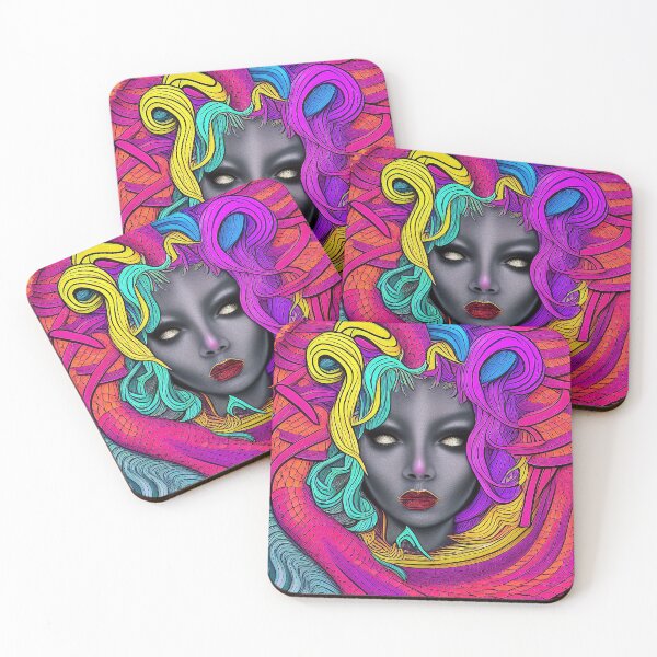 Item preview, Colorful Magnifecent Medusa - Snake Haired Ancient Monster designed and sold by artayki.