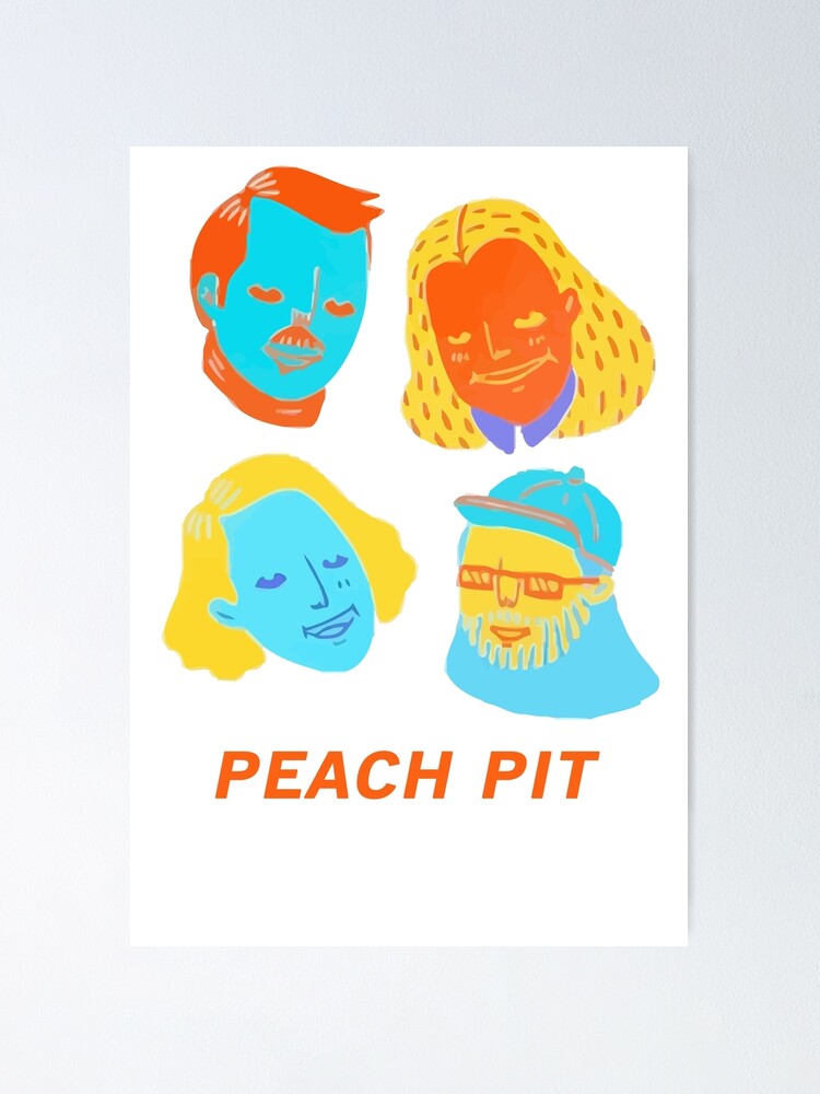 Peach Band Poster By Fecoing Redbubble