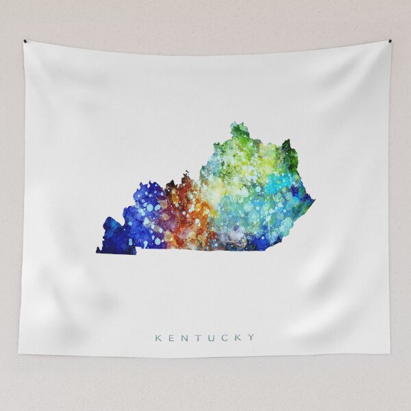 Artikelvorschau, Kentucky-Karten-Aquarell-Malerei entworfen und verkauft von InkistPrints.