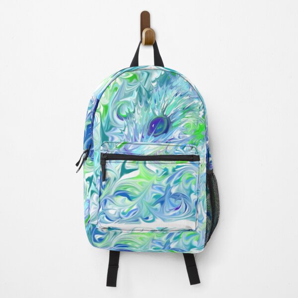 Item preview, Peacock harmony swirls abstract blue green turquiose designed and sold by AH74-17.