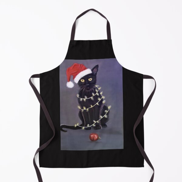 Item preview, Tangled in Christmas lights, cat , oil painting designed and sold by OilPaintsHatts.