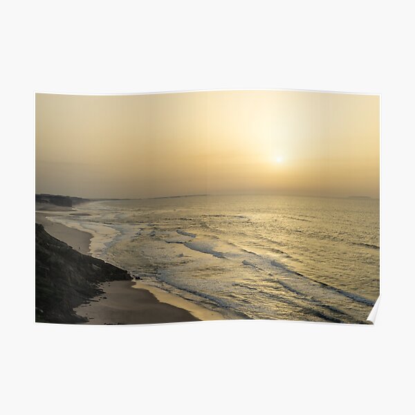 A Lemon Yellow Sunset on the Atlantic Poster