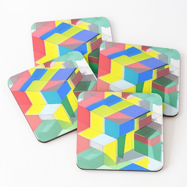 Item preview, Colourful Blocks Isometric Sketch designed and sold by Arkneer.