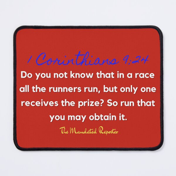 Item preview, Marathon Race Scripture Quote I Corinthians 9:24 - Red designed and sold by TheReporter1.