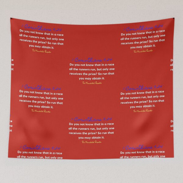 Item preview,  Marathon Race Scripture Quote I Corinthians 9:24 - Red designed and sold by TheReporter1.