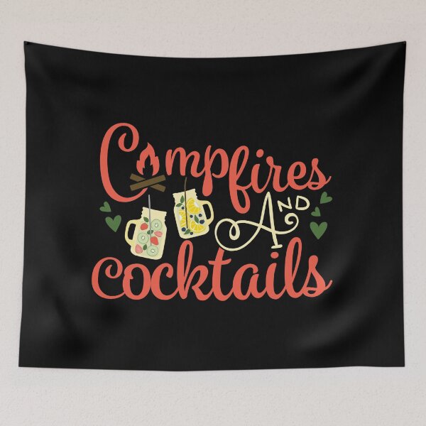 Item preview, Campfires and Cocktails - Camping Lovers designed and sold by DebbisPalette.