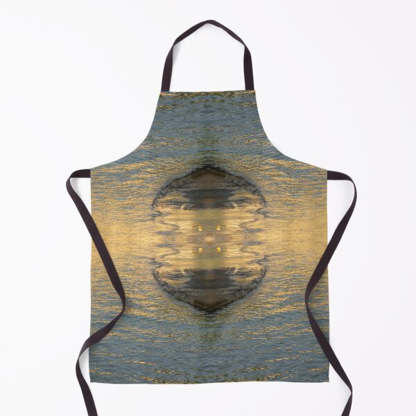 Item preview, Golden sea water at sunrise, mirrored water surface designed and sold by Adriana Mueller.