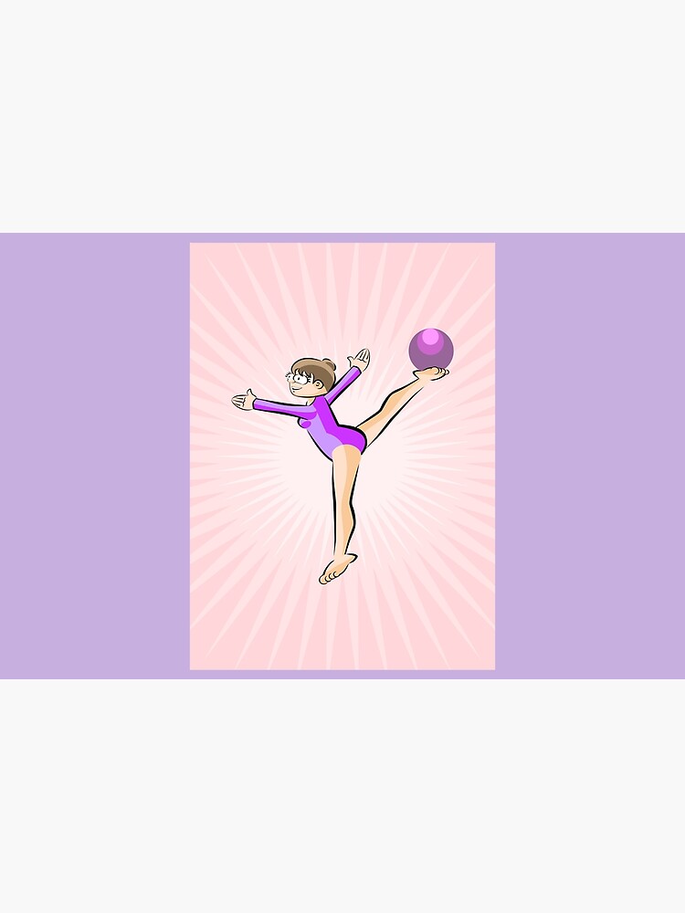Póster for Sale con la obra «Niña de gimnasia rítmica realizando una rutina  con una pelota en los Juegos Deportivos Mundiales» de MegaSitioDesign