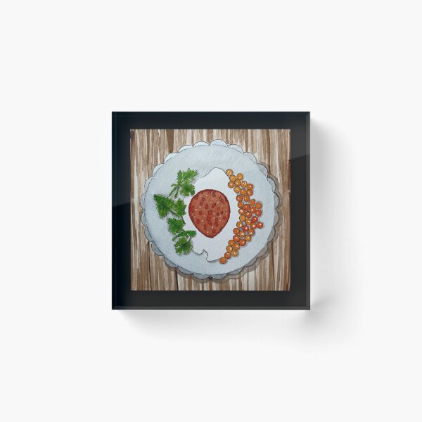 Item preview, Smoked salmon roe,creme fraiche,chili oil - Diptych 2/2 designed and sold by ImitationArt.