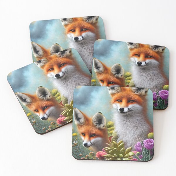 Item preview, Two Foxes in a Whimsical Setting designed and sold by Queen1120.