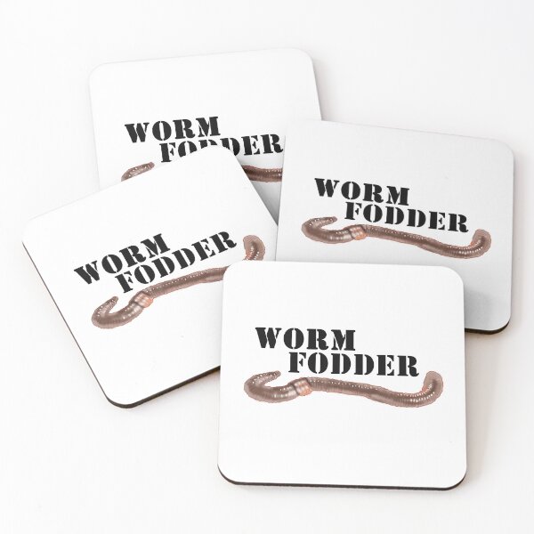 Item preview, Worm Fodder - Black Text with Earthworm designed and sold by MountMercantile.