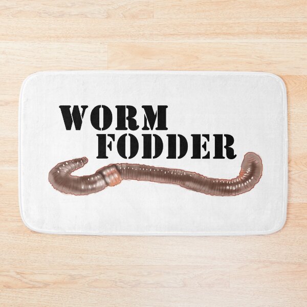 Item preview, Worm Fodder - Black Text with Earthworm designed and sold by MountMercantile.