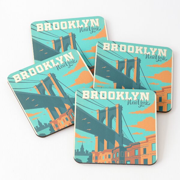 Item preview, Brooklyn travel poster designed and sold by KAY Artists.