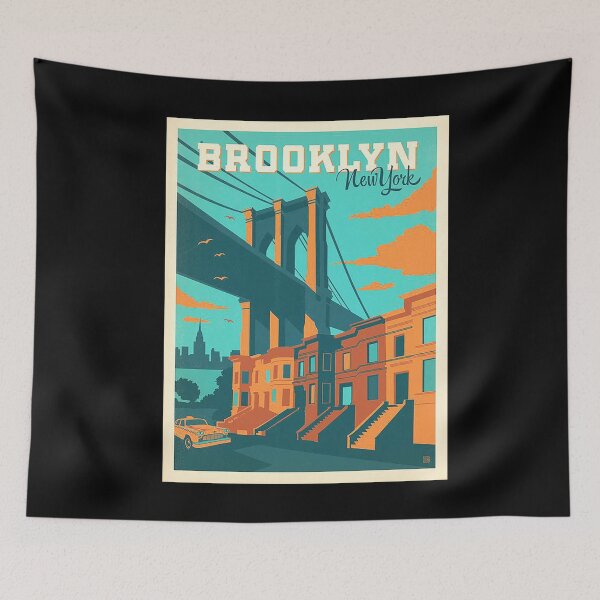 Item preview, Brooklyn travel poster designed and sold by KAY Artists.